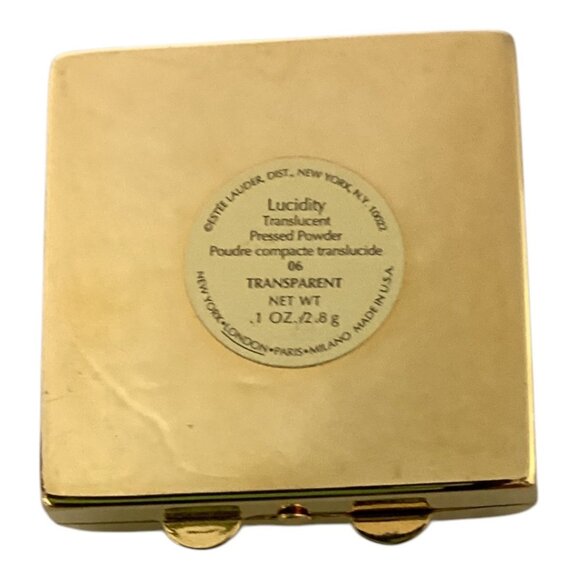 NWOB Estée Lauder Lucidity Translucent Pressed Powder 06 Transparent - Gold 2.8g - Picture 3 of 3